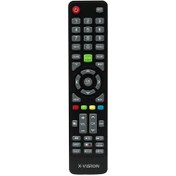 تصویر کنترل تلویزیون ایکس ویژن X.Vision دکمه سبز X.Vision TV Remote Control