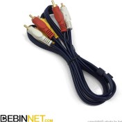 تصویر کابل ۳ به ۳ RCA طول ۱.۵ متر 