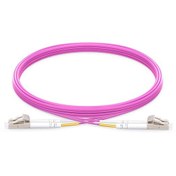 تصویر پچکورد فیبر نوری مالتی مد 5 متری OM4-LC/LC Patch cord OM4 2mm DX LC-LC
