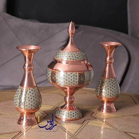 تصویر گلدان صراحی ارشد خاتم کاری 