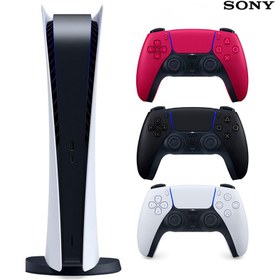 تصویر کنسول بازی سونی PS5 Digital | به همراه دو دسته اضافه PlayStation 5 Digital + 2 extra controller