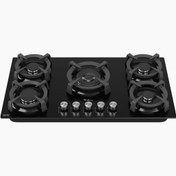 تصویر اجاق گاز توکار شیشه ای داتیس مدل DG567 مشکی Datees DG-567 Built-in Glass Gas Stove Black