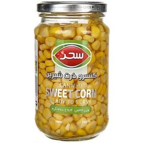 تصویر کنسرو 380 گرم ذرت شیشه سحر 