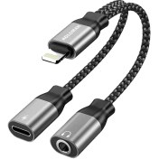 تصویر مبدل لایتنینگ به AUX / لایتنینگ کلومن مدل Koluman | K - CA4 