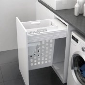 تصویر سبد البسه چرک ریلی آرام بند ملونی 9150 و 9151 (قابلیت نصب روی درب) 