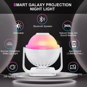 تصویر پروژکتور کهکشانی دیسک‌خور 12 تایی با برنامه اختصاصی Galaxy Projector with Disc Function - Sleep Light