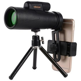 تصویر دوربین تک چشمی Kingopt مدل 42×10 با پایه و رابط عکاسی موبایل 