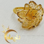 تصویر انگشتر گل توری طلا تاج ماه 