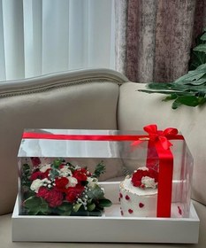 تصویر قیمت سفارش کیک تولد و باکس گل 