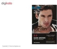 تصویر شامپو رنگ موی مردانه قهوه ای تیره فاربن 300 میل Farben Dark Brown Hair Color Shampoo