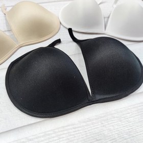 تصویر کاپ سینه مدل عینکی سفید و مشکی و کرم سایز85 (1جفت) - کرم 