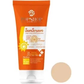 تصویر کرم ضد آفتاب رنگی تاپ شاپ بژ روشن SPF50 حجم 50ml 