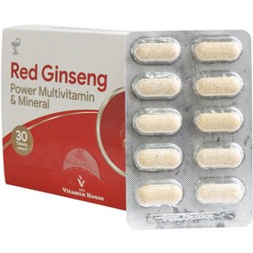 تصویر قرص ویتامین لایف رد جینسینگ پاور مولتی ویتامین و مینرال 30 عددی VitaminLife Red Ginseng Power Multivitamin & Mineral 30 Tablets