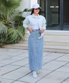 تصویر دامن جین زنانه کد ۳۲۸ 
