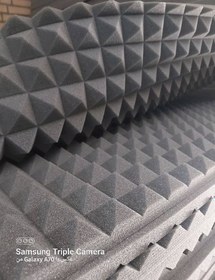 تصویر فوم آکوستیک هرمی دانسیته ۳۵ ا Pyramid acoustic panel Pyramid acoustic panel