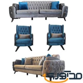 تصویر مبل راحتی 8 نفره مدل چستر ونیز 8 seater Chester Venice sofa