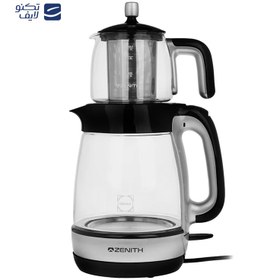 تصویر چای ساز زنیت مدل TMZ1427 ظرفیت ۲.۵ لیتر با کتری شیشه‌ای 