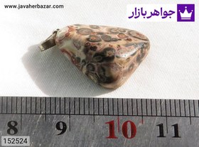 تصویر آویز سنگ جاسپر زیبا همراه بند چرمی کد 152524 