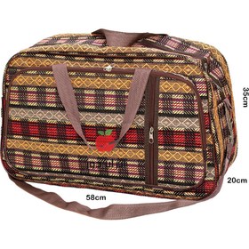 تصویر ساک مسافرتی بزرگ شطرنجی 