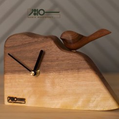 تصویر ساعت رومیزی چوبی مدرن DW102 