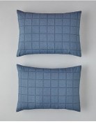 تصویر روبالشی بررسی بافت آسان برای آهن 2 مورد بالش 50X70 سانتی متر دریایی آبی English Home 