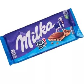 تصویر شکلات تخته ای شیری ساندویچ بیسکوییت اورئو میلکا 92 گرمی Oreo Milka milk chocolate sandwich biscuit 92 gr