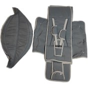 تصویر تشک کالسکه مدل درختی کد 1088 مجموعه 2 عددی - طوسی 