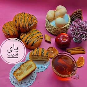 تصویر کپسول کیک و شیرینی پزی مدل پای سیب بسته 100 عددی 