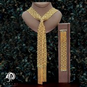 تصویر سرویس شالی نقره زنانه طلایی مدل SE T2 