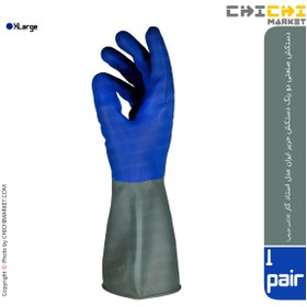 تصویر دستکش صنعتی لاتکس ساق بلند دو رنگ استاد کار سایزXL 