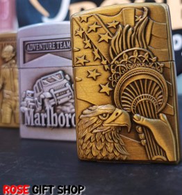 تصویر فندک زیپو نقره ای 