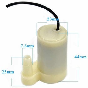 تصویر پمپ آب مینیاتوری ۳-۶ ولت DC با ظرفیت ۱۲۰ لیتر در ساعت 