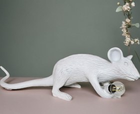 تصویر آباژور موش ، رزین پلی استر Resin rat lamp