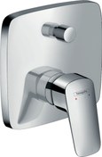 تصویر شیر حمام توکار هانسگورهه hansgrohe مدل Logis کد 71405000 - ب Hansgrohe Logis Single lever bath mixer for concealed installation