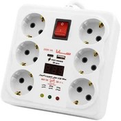 تصویر محافظ 2450 ولتاژ سارا مدل P256D مجهز به فست شارژ و تایپ C 