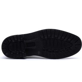 تصویر پوتین چرم مردانه کارا رویه چرم طبیعی زیره تزریق آستر صنعتی - قهوه ای / 44 