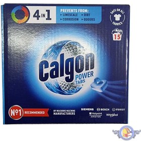 تصویر قرص جرم گیر ماشین لباسشویی کالگون مدل 4 در 1 حجم 195 گرم Calgon 4 in 1 washing machine detergent tablet 195 grams