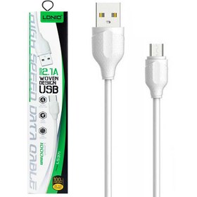 تصویر کابل تبدیل USB به microUSB الدینیو مدل LS371 طول 1 متر 