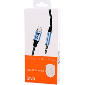 تصویر کابل تبدیل Type-C به AUX بیوا AUX-07T طول 1 متر Biva AUX-07T Type-C To AUX 1m Cable