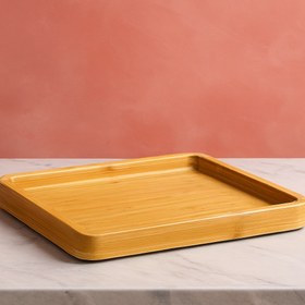 تصویر سینی بامبو مستطیل Rectangular bamboo tray