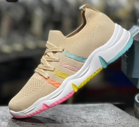 تصویر کفش اسپرت اسکیچرز جورابی زنانه رنگین کمان Rainbow skechers Rainbow skechers