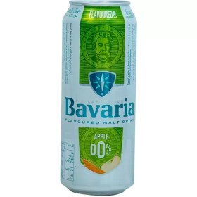 تصویر ماءالشعیر باواریا طعم سیب 500 میلی لیتر- باکس 24 عددی Bavaria Non Alcoholic Beer Apple 500 ml