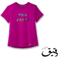 تصویر تیشرت ورزشی زنانه بروکس Brooks short sleeve ارغوانی طرح دار 