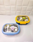 تصویر ظرف غذای کودک طرح فست فود 