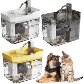 تصویر آبخوری اتوماتیک سگ و گربه مدل شیر آب 1/5 لیتری Automatic Pet Water Fountains 1.5L