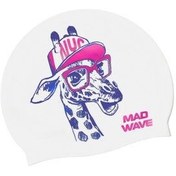 تصویر Mad Wave کلاه سیلیکون جونیور جیراف سفید 