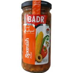 تصویر ترشی مخلوط اسپانیایی بدر 370 گرمی 