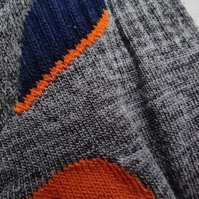 تصویر جوراب اسکی بچگانه کریویت CRIVIT Ski Socks خاکستری سرمه ای خرمالویی 