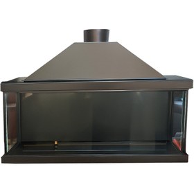 تصویر شومینه گازی سه طرفه 100 