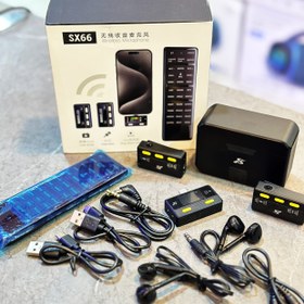 تصویر میکروفن یقه ای بی سیم مدل SX66 SX66 wireless microphone